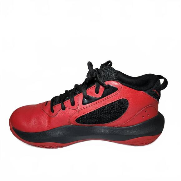 Under Armour Boys' Grade School Lockdown 5 Basketball Shoes Red Black Size 6Y - Picture 6 of 9